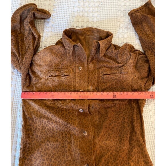 Reversable Womens Jacket ? Suede Brown & Cheetah Print other Side Sz ? Large - Picture 11 of 12